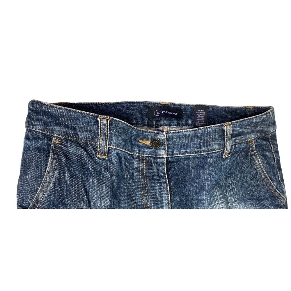 Context Size 4 Blue Cotton Jeans Context Jeans Woman Size 4 Blue Denim 84a - Picture 3 of 12